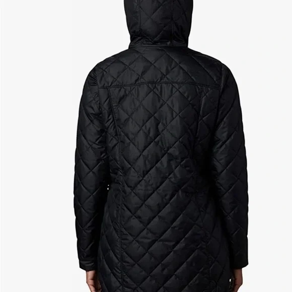 Columbia Plus Size Quilted Hood Puffer Women’s Black Jacket Size 3X NWT